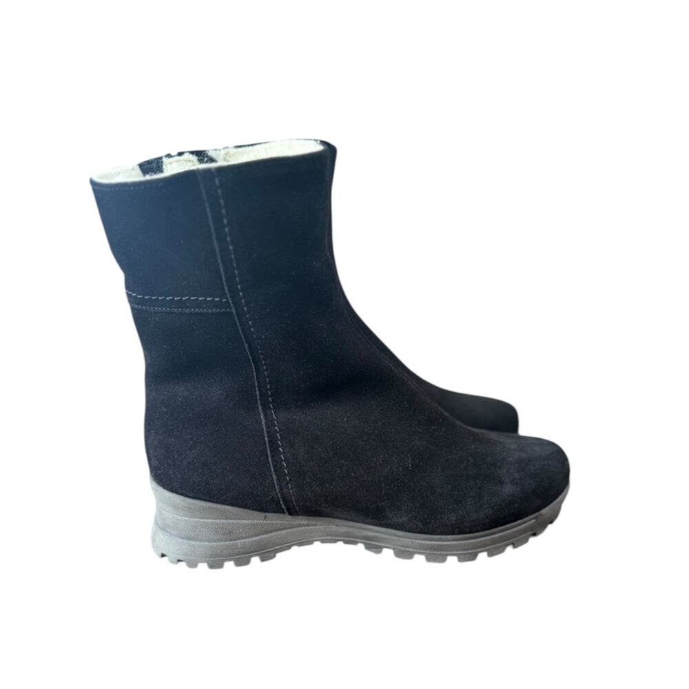 La Canadienne Aidan City Dry Genuine Shearling Lined Black Waterproof Boots - Picture 8 of 11